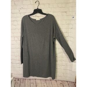 KNIT TUNIC W/ SLITS  GRAY MINK